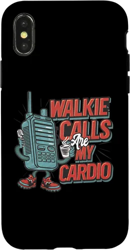Vista 4 de Funda para profesor de educación especial retro para iPhone 15 Walkie Calls Are My Cardio