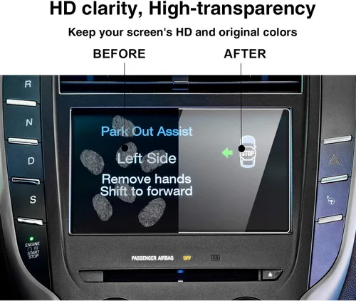 Vista 7 de YEE PIN Protector de Pantalla Lincoln Sync 3 para Lincoln MKC MKS Sync 2/3 AppLink de 8 Pulgadas 2015-2019, Compatible con Protector de Pantalla