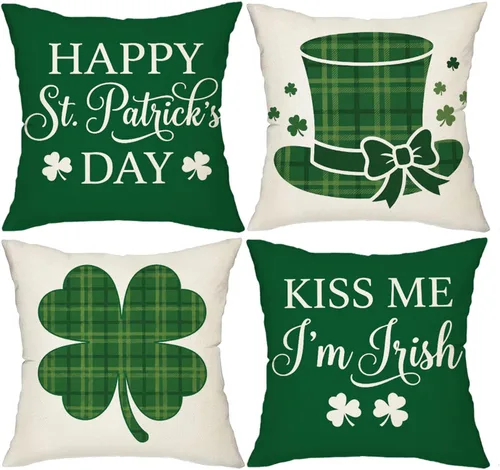 Vista 9 de ONFAON Juego de 4 fundas de almohada decorativas para el 4 de julio, 18 x 18 pulgadas, juego de 4 almohadas patrióticas del Día de la Independencia