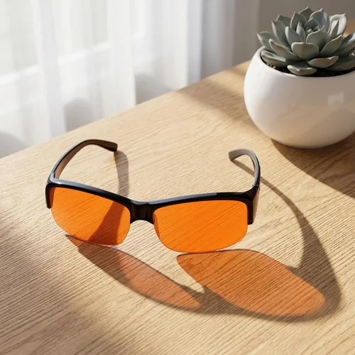 Vista 4 de Eyekepper 100% Gafas Anti-Luz Azul Fitover para Usar Sobre Gafas de Computadora con Lente Ámbar