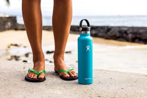 Vista 3 de Hydro Flask - Botella de agua reutilizable de acero inoxidable, aislada al vacío, apta para lavavajillas, sin BPA, no tóxica
