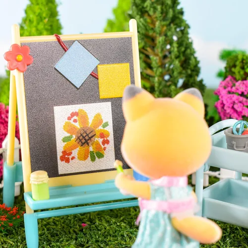 Vista 4 de Sunny Days Entertainment Honey Bee Acres - Pintura y arte de color divertido - Juego de casa de muñecas de 13 piezas con figura exclusiva de zorro