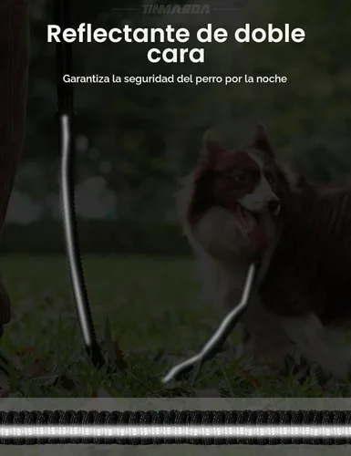 Vista 6 de TINMARDA Correa de perro resistente con 2 asas acolchadas y clip de metal avanzado fácil de usar, correas de perro de 4 a 6 pies que absorben golpes