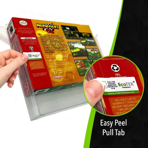 Vista 2 de EcoTEK Protectors Funda protectora transparente compatible con SNES & Nintendo 64 Games Storage Box Display - Resistente a los arañazos - a prueba