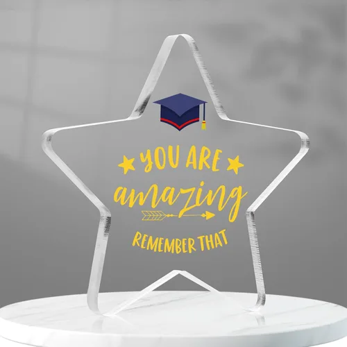 Vista 9 de WhatSign Placa de regalo de graduación 2025 – Placa acrílica de graduación de pisapapeles para clase de 2025, regalos de graduación para ella, él