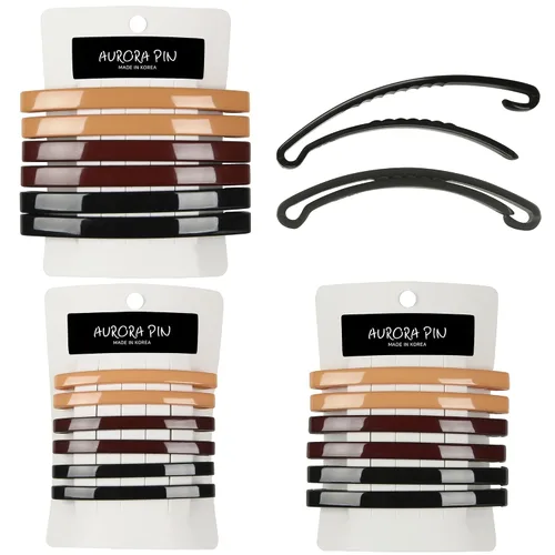 Vista 7 de Pinzas grandes de plástico para peinar, pinzas decorativas para medio recogido y cola de caballo, para niñas, mujeres con cabello muy fino y medio