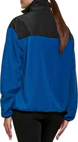 Vista 2 de DKNY Chaqueta polar híbrida con cremallera completa para mujer