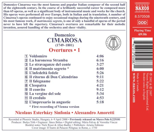Vista 2 de Cimarosa Overtures 1