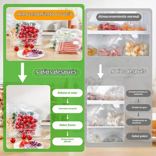 Vista 3 de 20 bolsas de sellado al vacío, bolsas reutilizables para sellar al vacío para alimentos, bolsas con cremallera al vacío sin BPA, bolsas Sous Vide