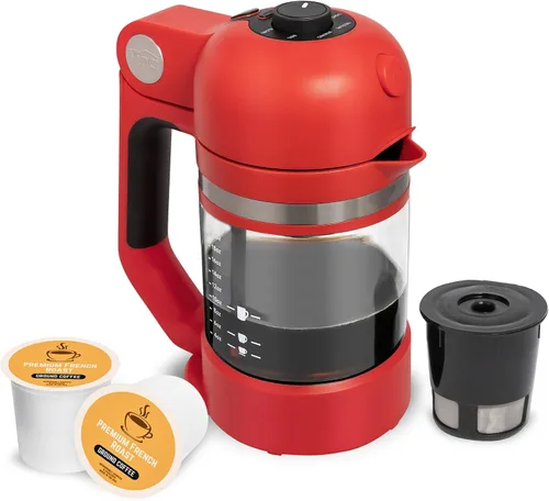 Vista 16 de VINCI Micro Café - Cafetera de vidrio de una sola porción más pequeña, compatible con K-Cups, cápsulas y café molido, infusión de flujo cerrado