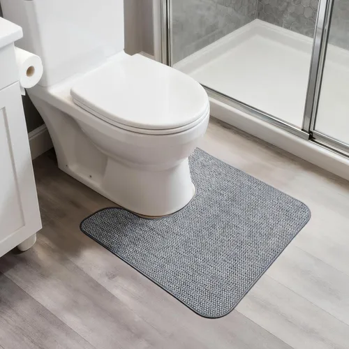 Vista 60 de Tapete de baño ultrafino, con base de goma, antideslizante, secado rápido, lavable a máquina, pelo bajo, absorbente, para ducha exterior, fregadero