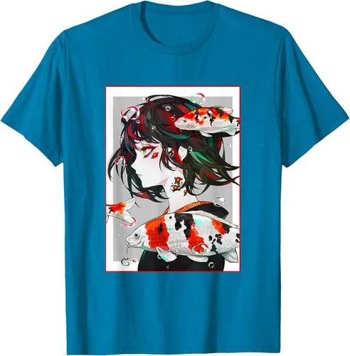 Vista 7 de Camiseta de anime anime japonés estético Otaku Negro