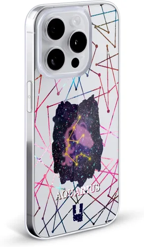 Vista 2 de Head Case Designs Aquarius Zodiac Constellation - Funda de gel suave compatible con Apple iPhone 13 Pro Max