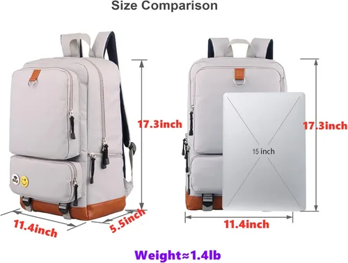 Vista 2 de Gin-back Unisex Kids Cristiano Ronaldo School Backpack-Durable CR7 Computer Backpack Waterproof Knapsack for Travel(17.3")