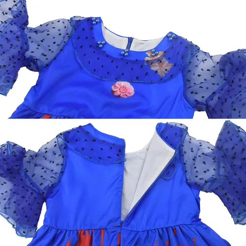 Vista 3 de Vestido Isabella de princesa para niñas, disfraz de Halloween con clip para el cabello