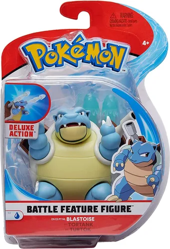 Vista 3 de Pokémon Figura de batalla característica: incluye Blastoise de 4.5 pulgadas