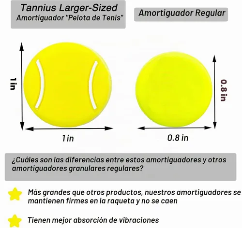 Vista 2 de Amortiguador de vibraciones de raqueta de tenis, amortiguador de choque de cuerda de raqueta, gran regalo de tenis