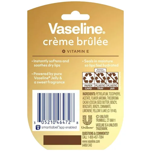 Vista 2 de Vaseline Lip Therapy, Creme Brulee 0.25 oz (paquete de 6)