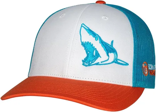 Vista 7 de Sombrero de camionero de buceo con tiburón: Snapback ajustable para hombre, para pesca, pesca submarina