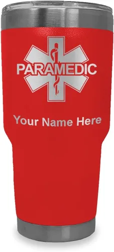 Vista 12 de LaserGram Vaso aislado al vacío de 20 onzas, paramédico, grabado personalizado incluido (negro) Engraved Gift for Paramedics, Vacuum Insulated