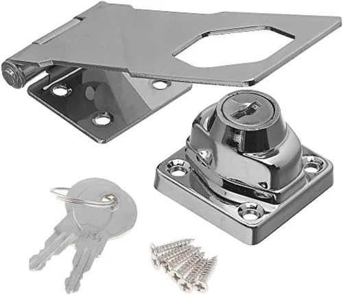 Vista 2 de Cerradura de puerta, hebilla de cierre, cerradura de puerta vintage, cerradura de armario, cerradura de puerta, cerradura de puerta con agujero