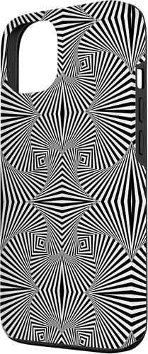 Vista 2 de Funda de arte óptico abstracto hipnotizante con diseño retorcido para iPhone 13