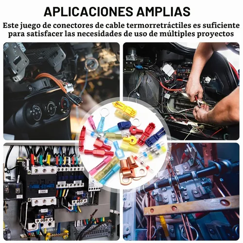 Vista 7 de Twidec/1530PCS Kit Ultimate de Conectores de Cable Termorretráctiles, Kit de Conectores de Pala Eléctricos Impermeables, Kit de Terminales