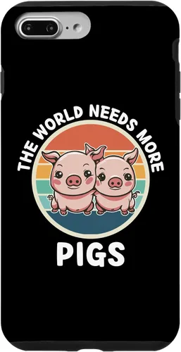 Vista 9 de iPhone 15 Vintage The World Needs More Pig Retro Pigs Lover Case