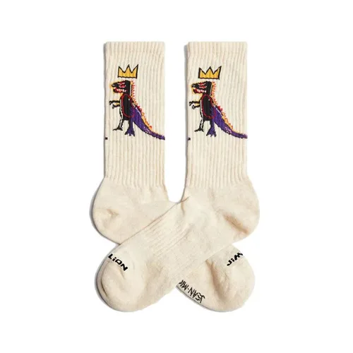Vista 2 de Calcetines Jimmy Lion Athletic Basquiat Pez Dis Marrón