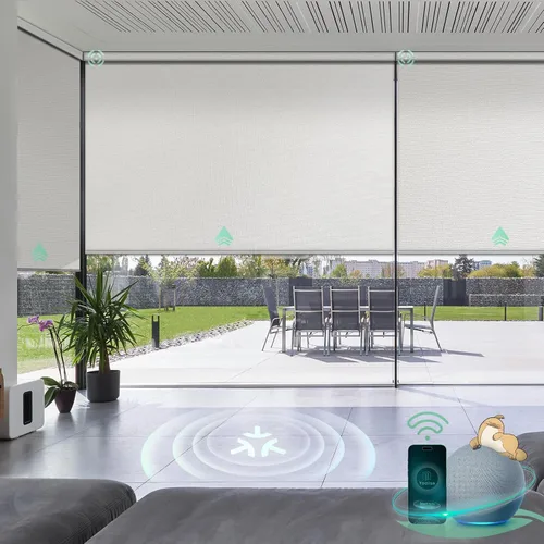 Vista 17 de Yoolax Persianas Inteligentes, Persianas Enrollables Motorizadas Matter Opacas Blackout Automáticas para Ventanas, Persianas Motorizadas Compatibles