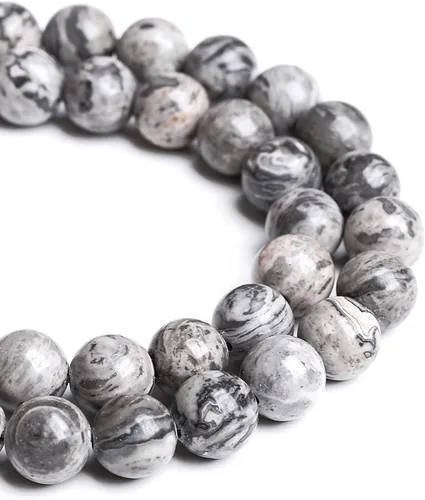 Vista 83 de 60 cuentas sueltas de piedra natural de turquesa africana de 0.236 pulgadas (6 mm) para hacer joyas, pulseras de bricolaje