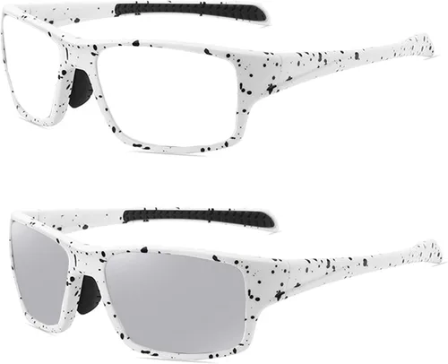 Vista 9 de Gafas de lectura de lente completa fotocromáticas envolventes para hombres cuadrados deportes transición lupa lectores gafas de sol UV400