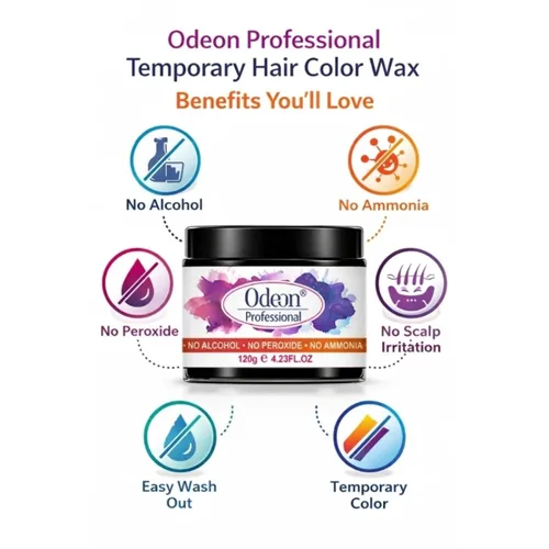 Vista 7 de Odeon Cera negra para el cabello, tinte temporal natural, lavable con cera de abejas y árbol de té, sin daños, sin alcohol, sin peróxido y sin Negro