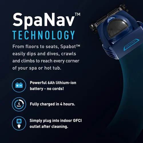 Vista 4 de Polaris Spabot - Limpiador de spa automático manos libres, diseñado para spas en el suelo y jacuzzis sobre el suelo