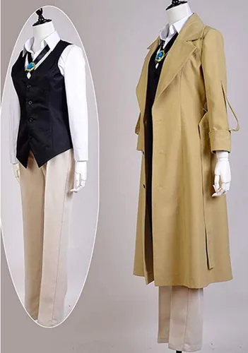 Vista 4 de Bungo Stray Dogs Cosplay Osamu Dazai Detective Agency Disfraz personalizado