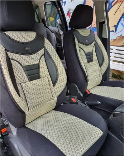 Vista 2 de BREMER SITZBEZÜGE Fundas de asiento personalizadas para Suzuki Jimny 1 902 902 - Negro/Beige