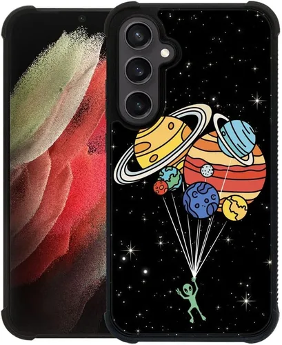 Vista 12 de Funda compatible con Samsung Galaxy Z Fold 2 5G, sistema solar de globo alienígena, diseño de patrón increíble, a prueba de golpes, antiarañazos