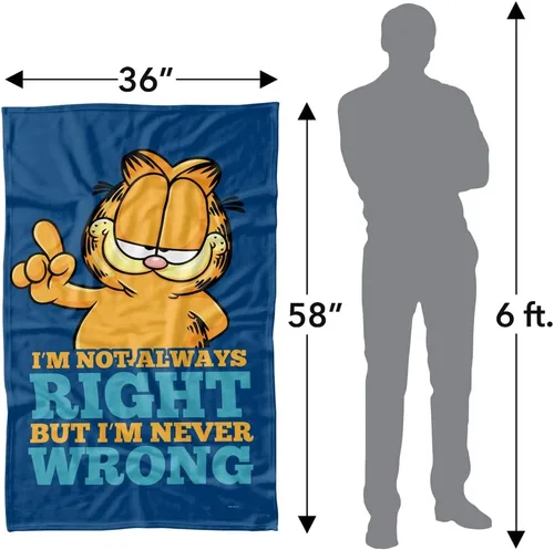 Vista 4 de LOGOVISION Garfield Never Ever Wrong - Manta polar de 36 x 58 pulgadas