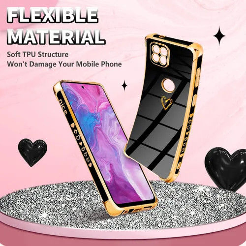 Vista 5 de Petitian Funda para Motorola Moto One 5G ACE para mujeres y niñas, con forma de corazón, bonita estética femenina (3 en 1), diseño de corazones