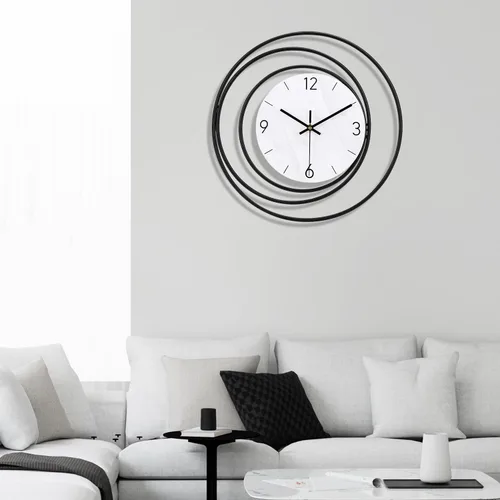 Vista 9 de Dankeit Reloj de pared decorativo de 13 pulgadas, silencioso y sin tictac, funciona con pilas, reloj de pared grande para sala de estar, cocina