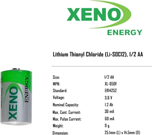 Vista 2 de 20 baterías de litio XL-050F 3.6v 1200mah