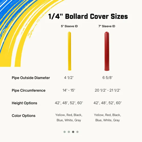Vista 8 de Ideal Shield Cubierta roja de bolardo de seguridad de 1/4 pulgadas, 6 x 52 pulgadas, cinta de instalación incluida con funda para poste de bolardo