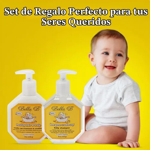 Vista 7 de BELLA B Bundle Bee Gone Cradle Cap Champú y cabello saludable para el cuero cabelludo Cradle Cap Tratamiento y acondicionador de 8 onzas, kit