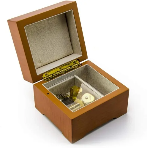Vista 2 de Caja de joyería moderna de tono de madera clara mate de 18 notas muchas canciones para elegir Zip A Dee Doo Dan