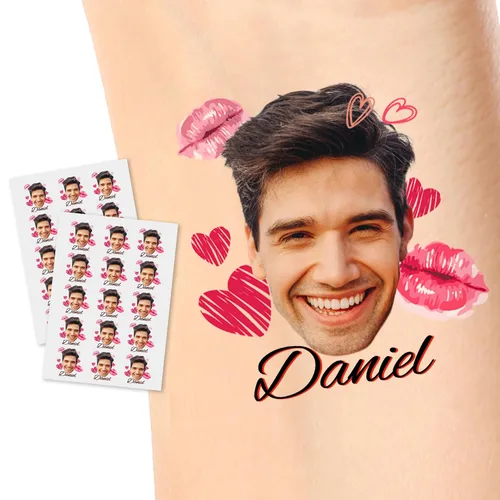 Vista 27 de Tatuajes temporales personalizados, tatuajes de flores de nacimiento personalizados para cumpleaños, boda, despedida de soltera, 1 juego de 15