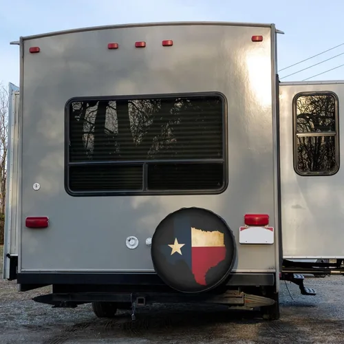 Vista 6 de American Texas State - Cubierta de neumático de repuesto a prueba de polvo, para remolque, RV, SUV y muchos vehículos, 14 pulgadas Estado de Texas