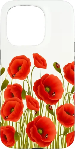 Vista 13 de iPhone 13 Rojo Amapolas Flores En Un Campo Caso