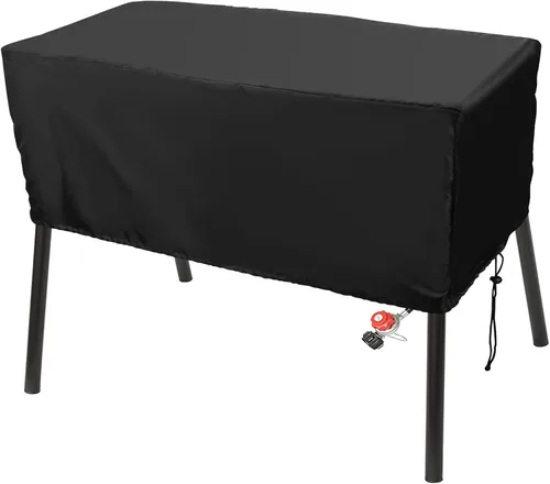 Vista 8 de Luxiv - Cubiertas negras de patio para estufa de campamento de 2 quemadores, cubierta resistente para estufa de campamento de 2 quemadores, cubierta