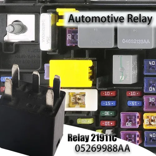 Vista 3 de 2 unids 05269988AA Relé 21911C 12V 10A Multiuso Automotriz Relé, 5pin Electrónica Automotriz Relés Automotriz