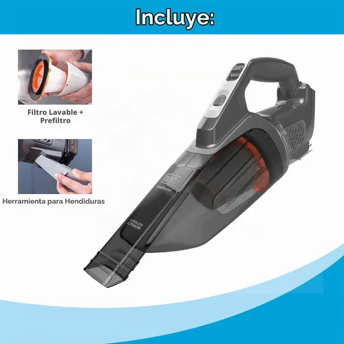 Vista 7 de BLACK+DECKER 20V MAX POWERCONNECT Aspiradora de mano, inalámbrica, batería no incluida, solo herramienta desnuda (BCHV001B)